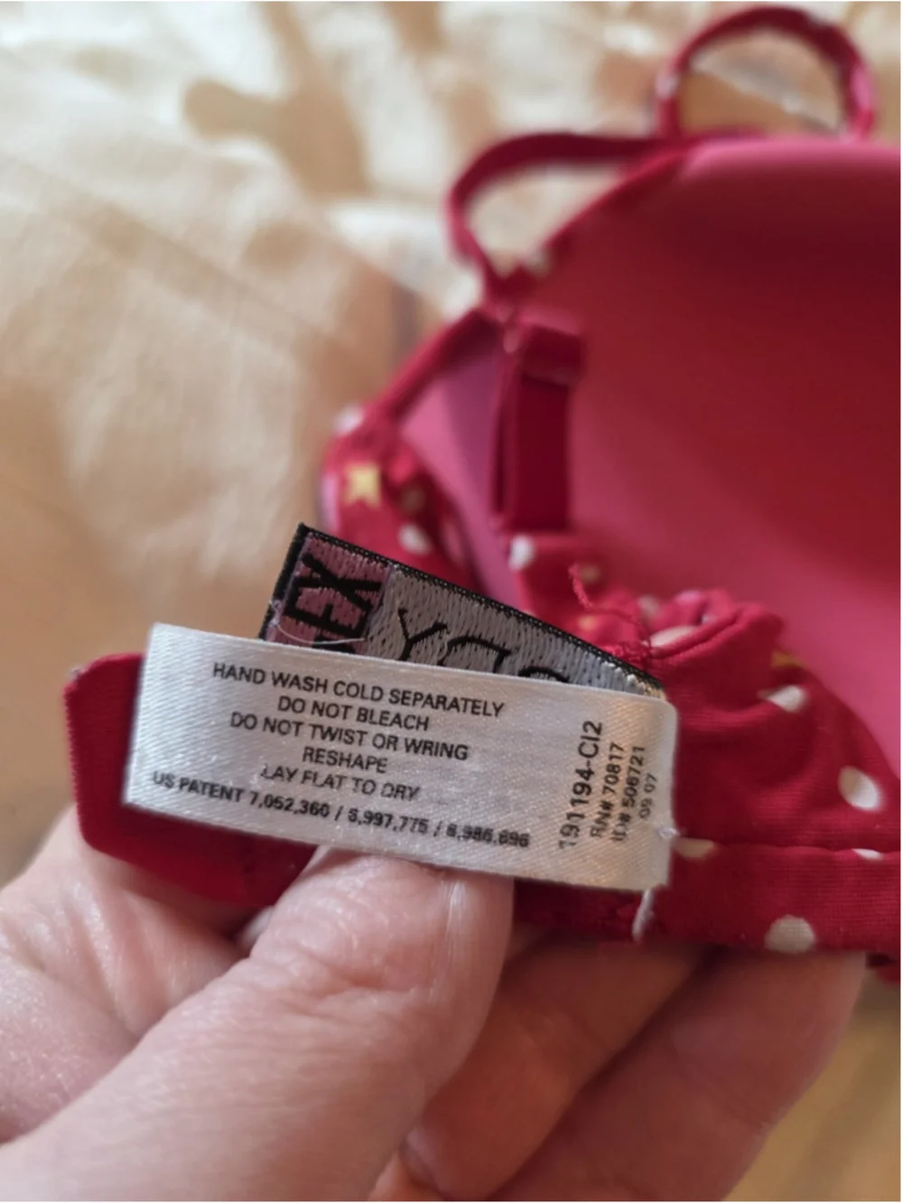 34D Y2K 2007 Ipex Body by Victoria's Secret Red Polka Dot Star Bra Lined Glam